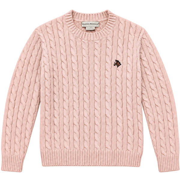 Blush Cable-Knit Cotton Sweater